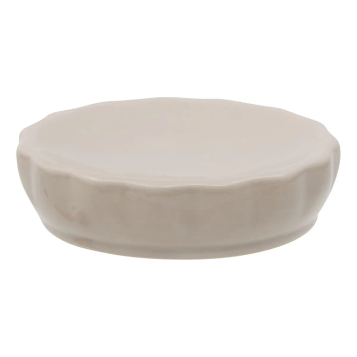 Porte-savon Colorama en céramique D.11cm beige