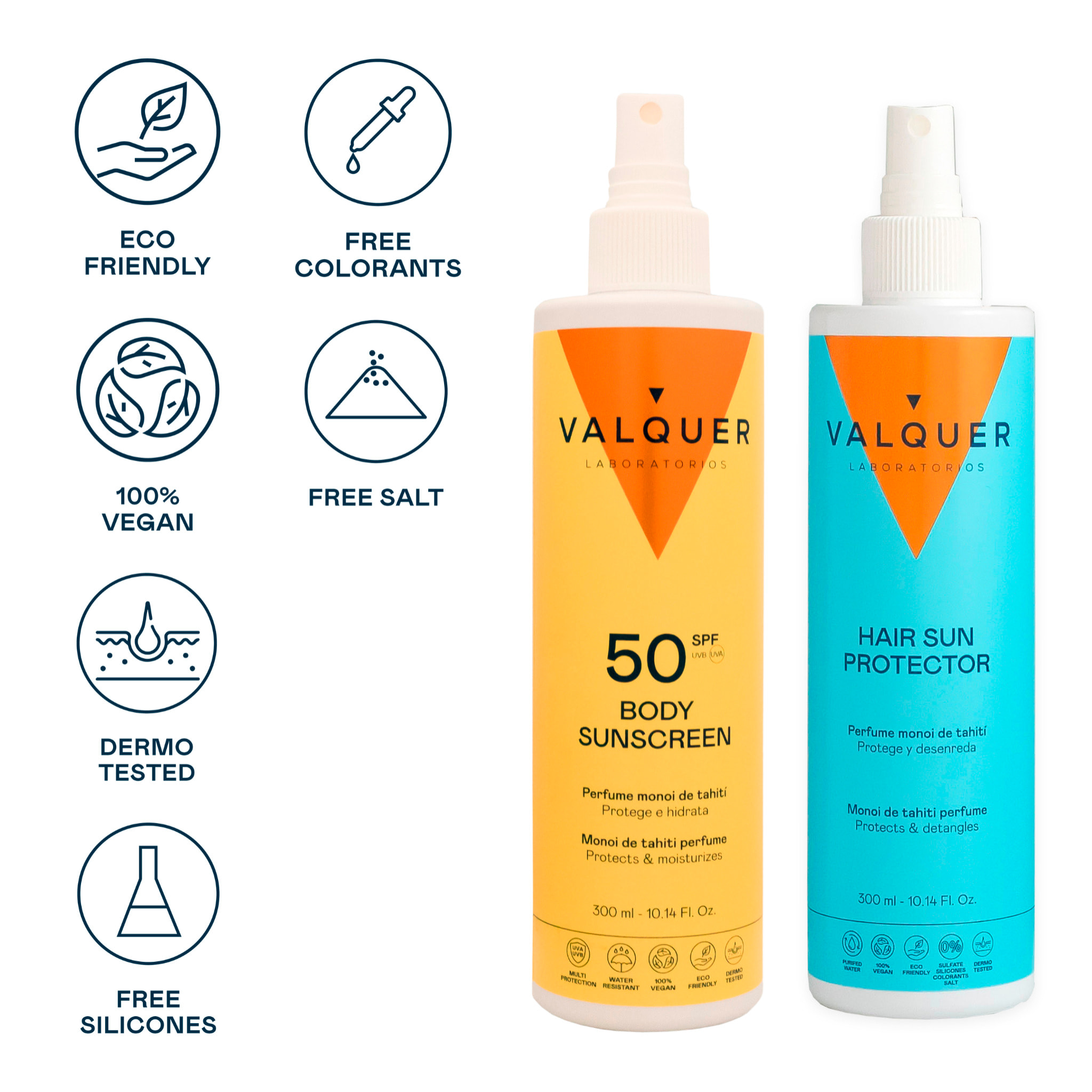 Valquer Pack Protector Solar Corporal SPF 50 y Protector Solar Capilar