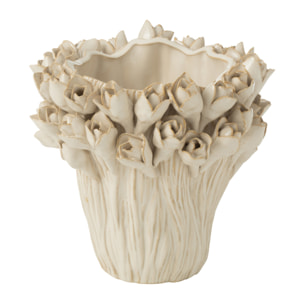 J-Line vase Ambrosia - céramique - blanc - small - Ø 20.5 cm