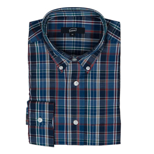 Camicia GRINO quadro multicolore blu