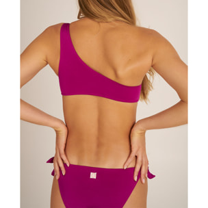 Braga de bikini clásica con lazos en tejido satinado