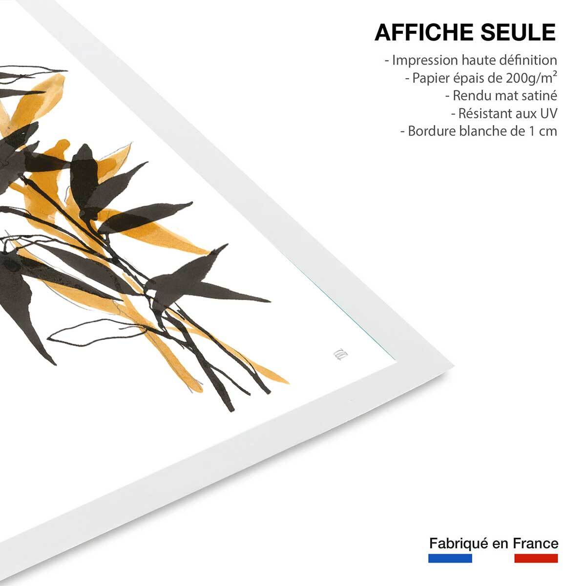 Poster orange bambou Affiche seule