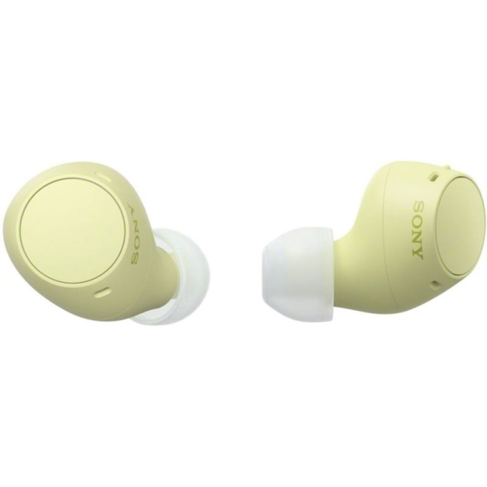 Ecouteurs SONY WF-C510 jaunes - Bluetooth, sans fil, intra-auriculaires, autonomie 22h, résistance pluie et sueur