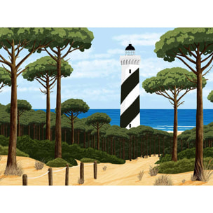 Papier peint panoramique Phare de contis  Intissé