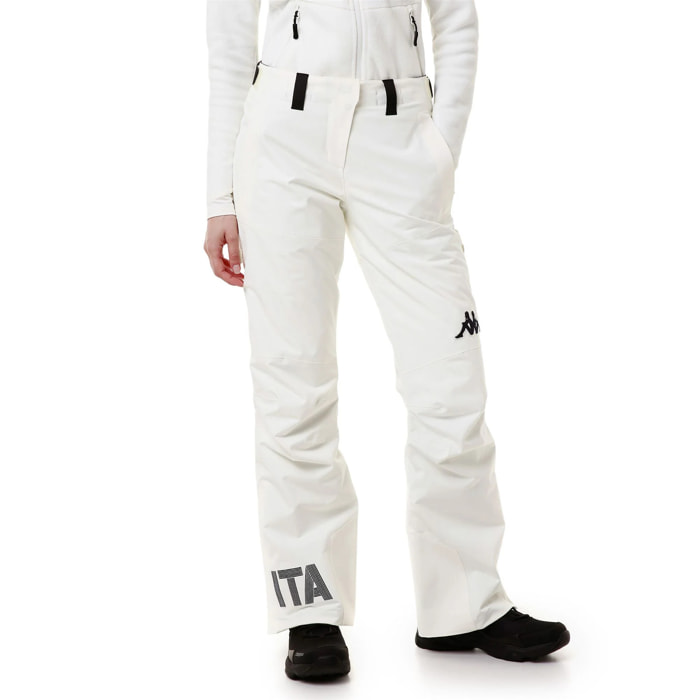 Pantaloni Kappa Donna 6Cento 665 Ita Bianco