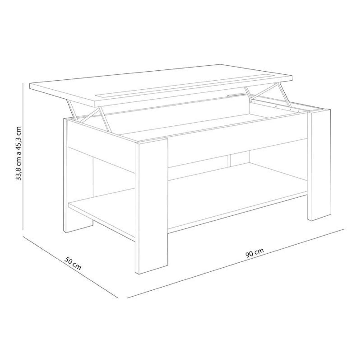 Mesa de centro elevable Agueda Blanco