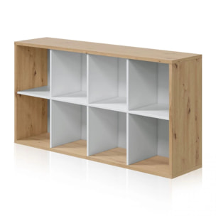 Estantería Dess Blanco Artik (Blanco Mate) - Roble Nodi