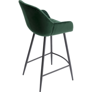 Tabouret de bar Bristol velours vert Kare Design