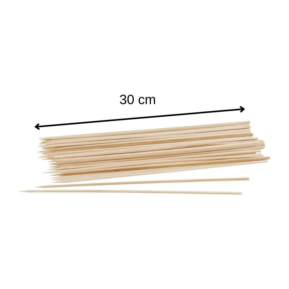 Lot de 140 pics à brochettes en bois de 30 cm Fackelmann Barbecue