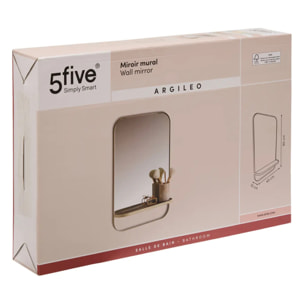 Miroir Argileo rectangulaire 40x60cm beige