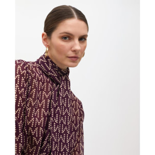 Camicia con logo e fiocco al collo