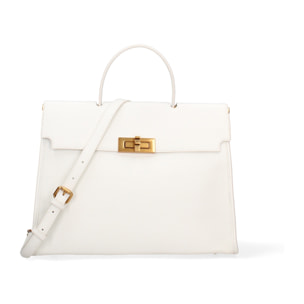 Borsa a mano da donna Made in Italy - Modello Zaffiro Lux - 100% pelle - 35.0 x 27.0 x 13.0 cm