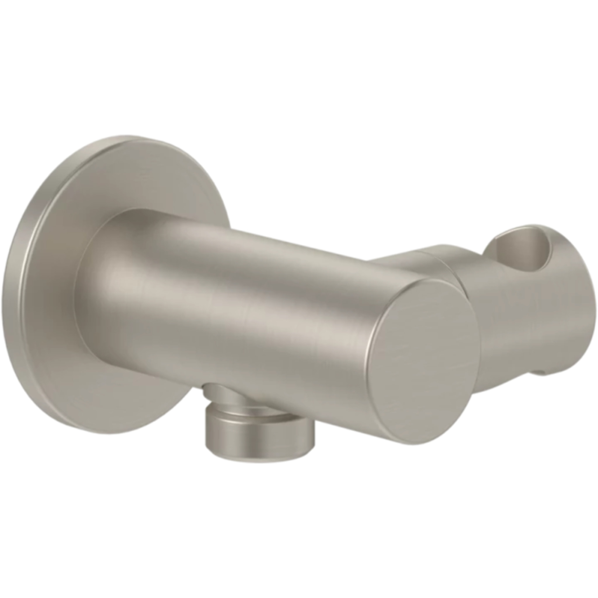 Support mural pour douchette avec raccordement Universal Showers rond nickel brossé