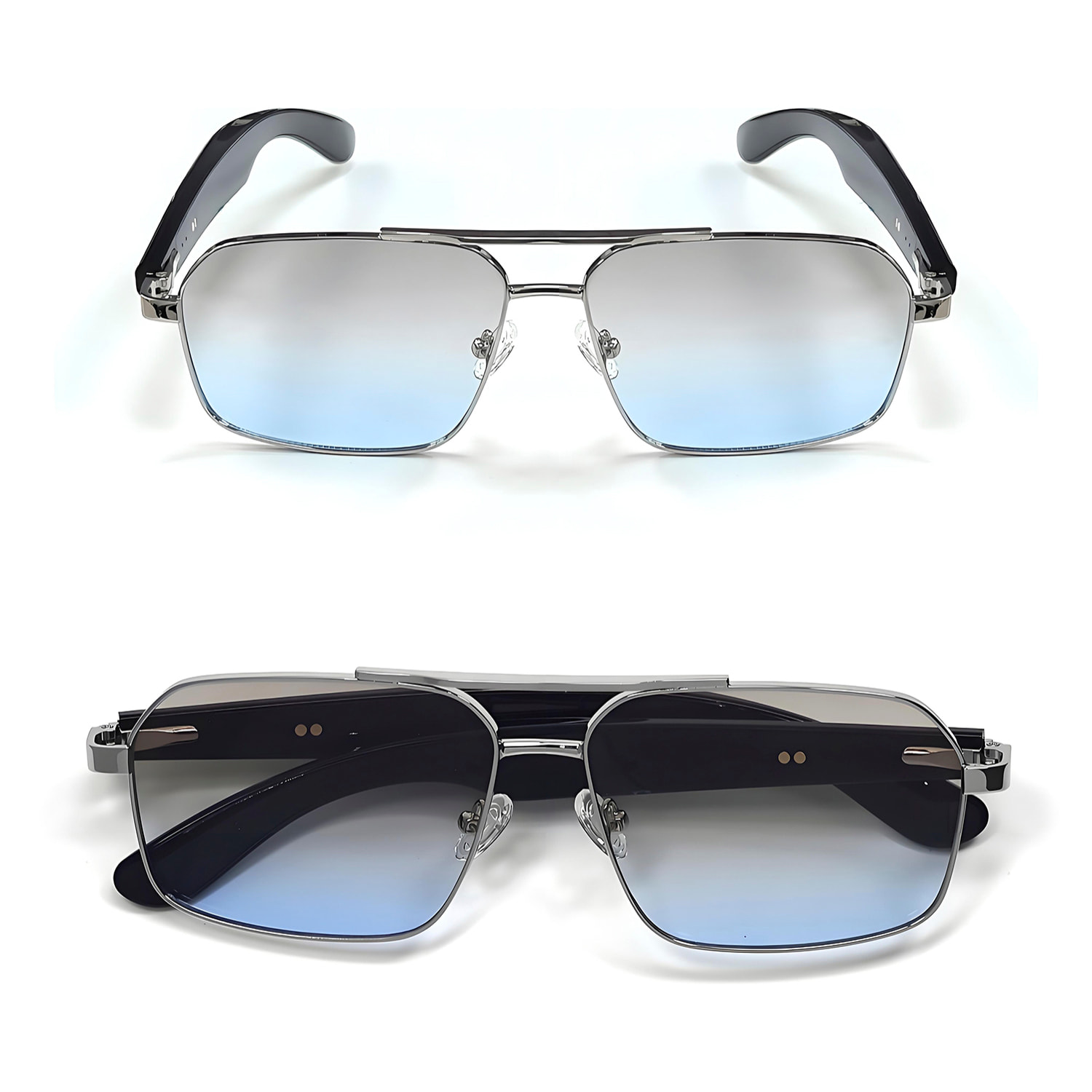 Gafas AI GT-31 con llamadas bluetooth, control remoto de cámara, reproducción de música y asistente de voz.