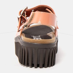 Sandalia de cuña 1579 NAPPA SHINNY FLAMINGO/BRIGHTON color Flamingo