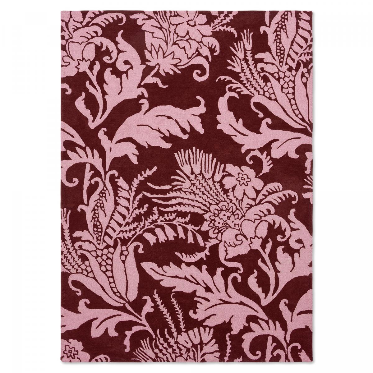 Tapis salon et chambre fait à la main en laine motif floral GUHA