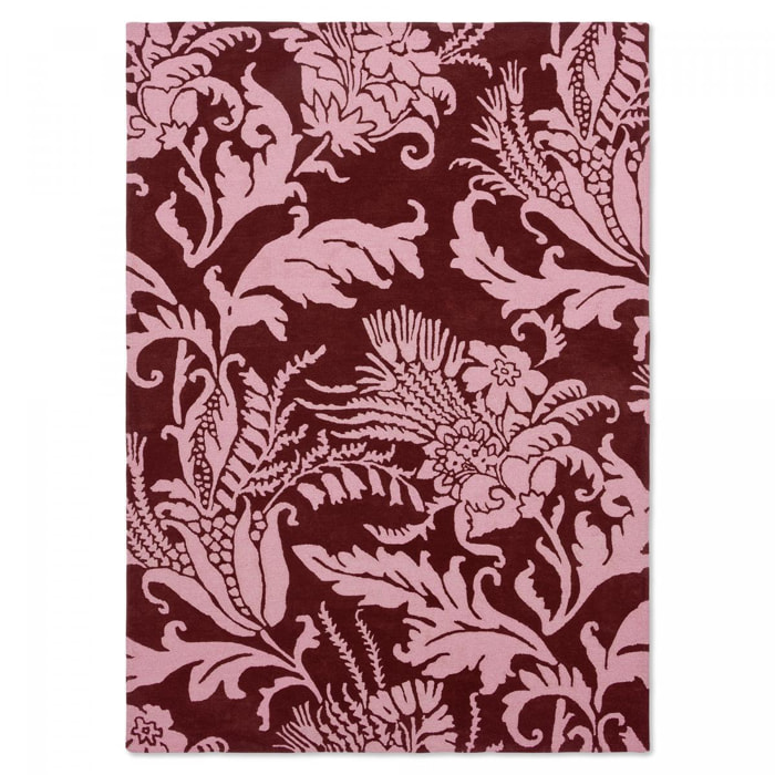 Tapis salon et chambre fait à la main en laine motif floral GUHA