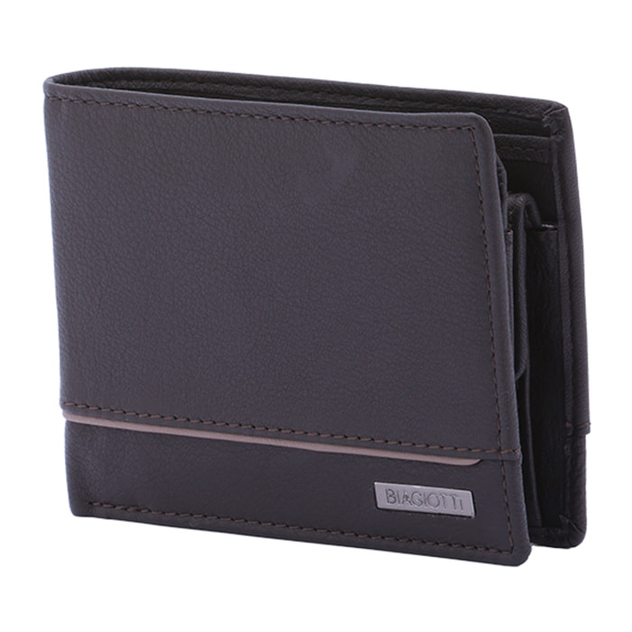 Portafoglio  da uomo In Vera pelle Made in Italy 12x10x3 cm