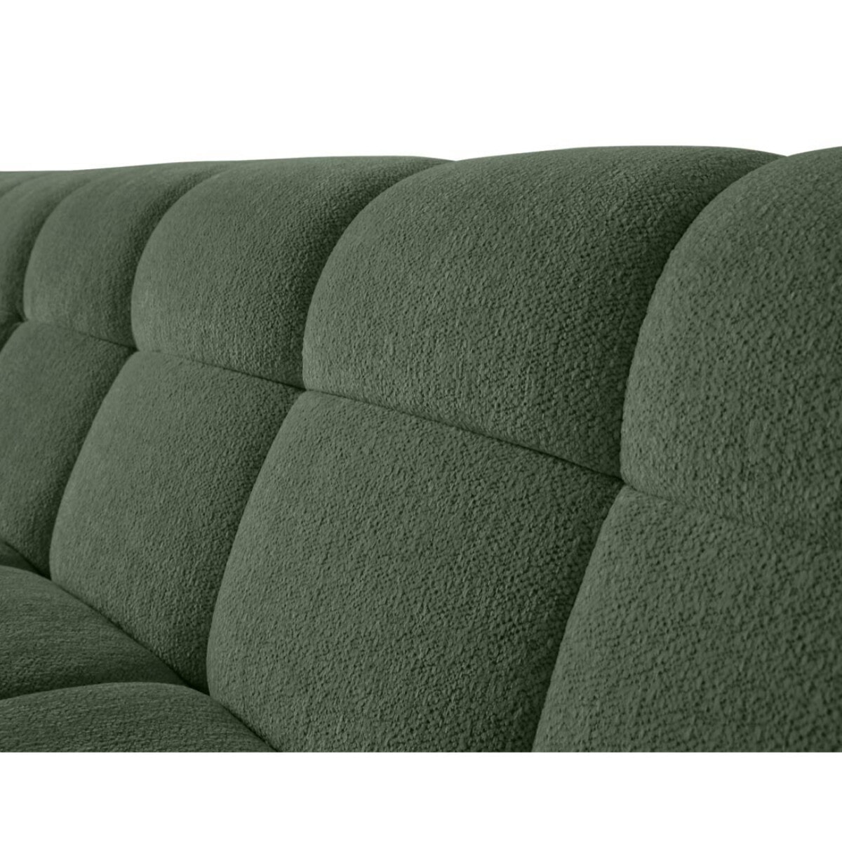 Ray - canapé d'angle gauche - 4 places - en tissu texturé - Vert