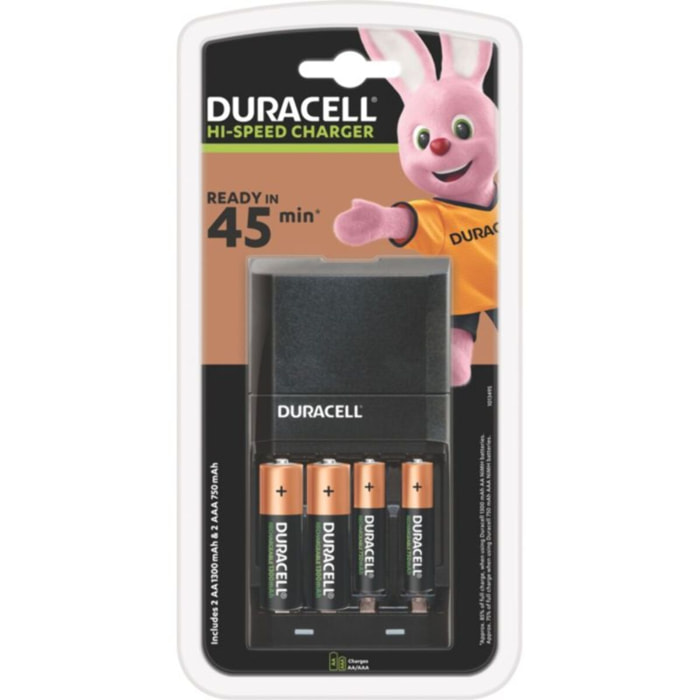 Chargeur de batterie DURACELL 15 Min CEF27 + AA/AAA x2