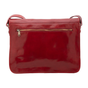 Borsa a tracolla uomo in vera pelle - Modello False - Made in Italy - 30.0 x 38.0 x 12.0 cm