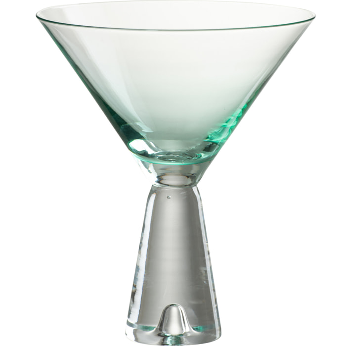 J-line verre à cocktail - verre - azur - 4 pcs