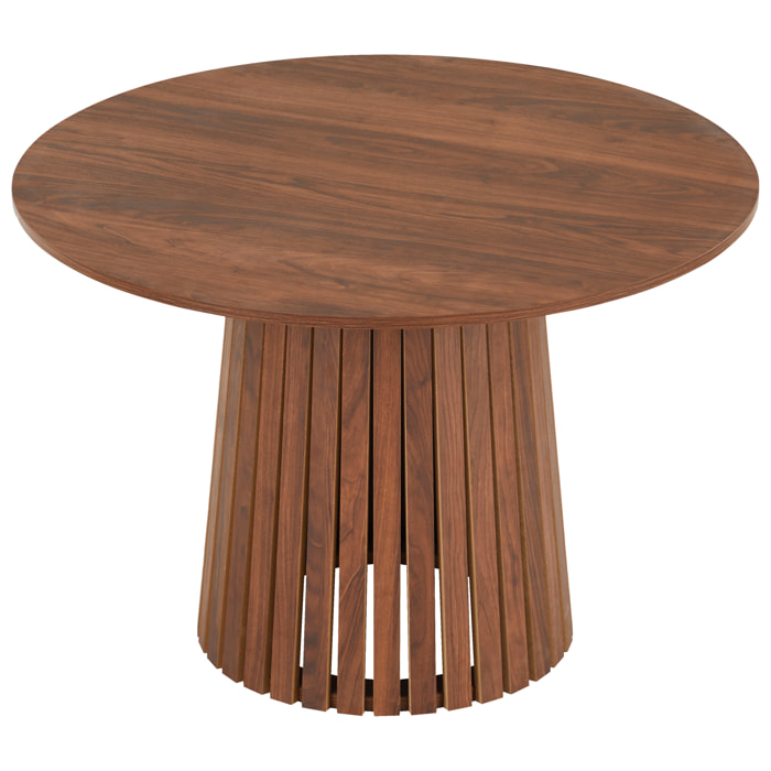 Table à manger ronde 110cm en bois foncé LIV