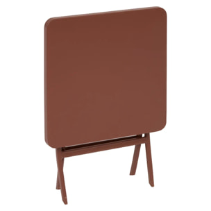 Table d'appoint de jardin Greensboro 40x40cm acajou