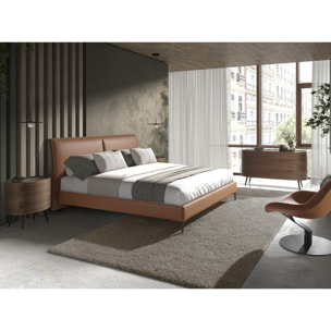 Mesa de noche de nogal 60x42x60cm