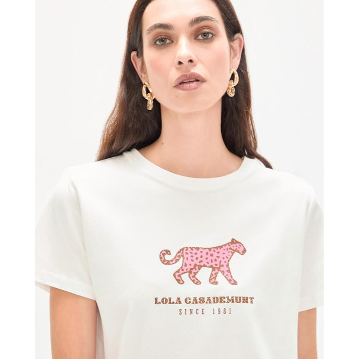 Maglietta con stampa leopardata
