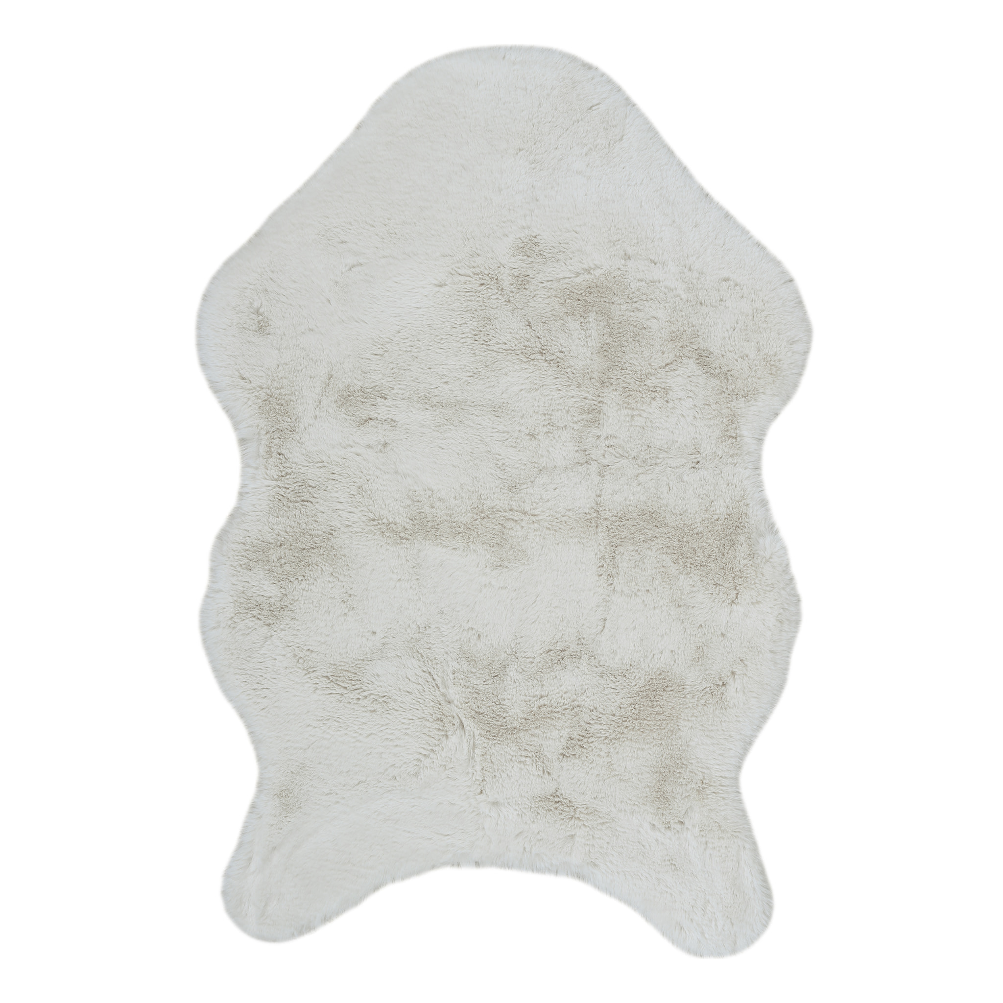 Tapis Imitation Fourrure Poil Fin Ecru 60x90cm