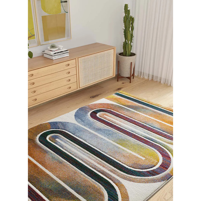 SYBIL Alfombra geométrica en multicolor, varias medidas disponibles