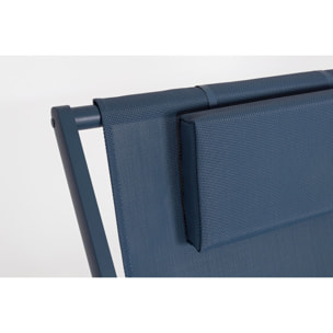 Set 4 sdraio da giardino TAYLOR in textilene e struttura in alluminio navy