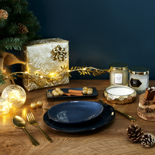 Coupelle Rectangle Gres Du Temps 10x22cm Bleu2