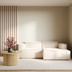 Table basse ronde D80 cm en rotin naturel - Hélène