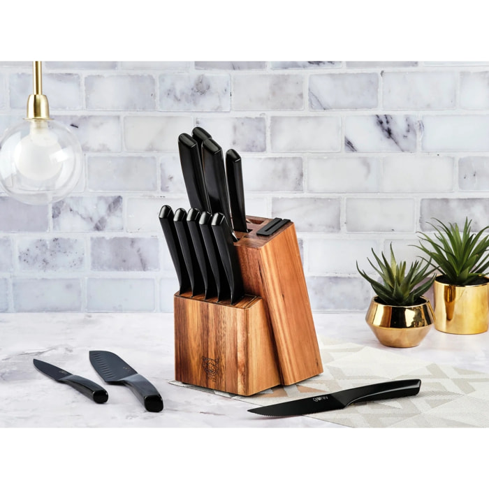 Bloc couteaux de cuisine et couteaux à steak JENSEN LOVIISA - 14 pièces