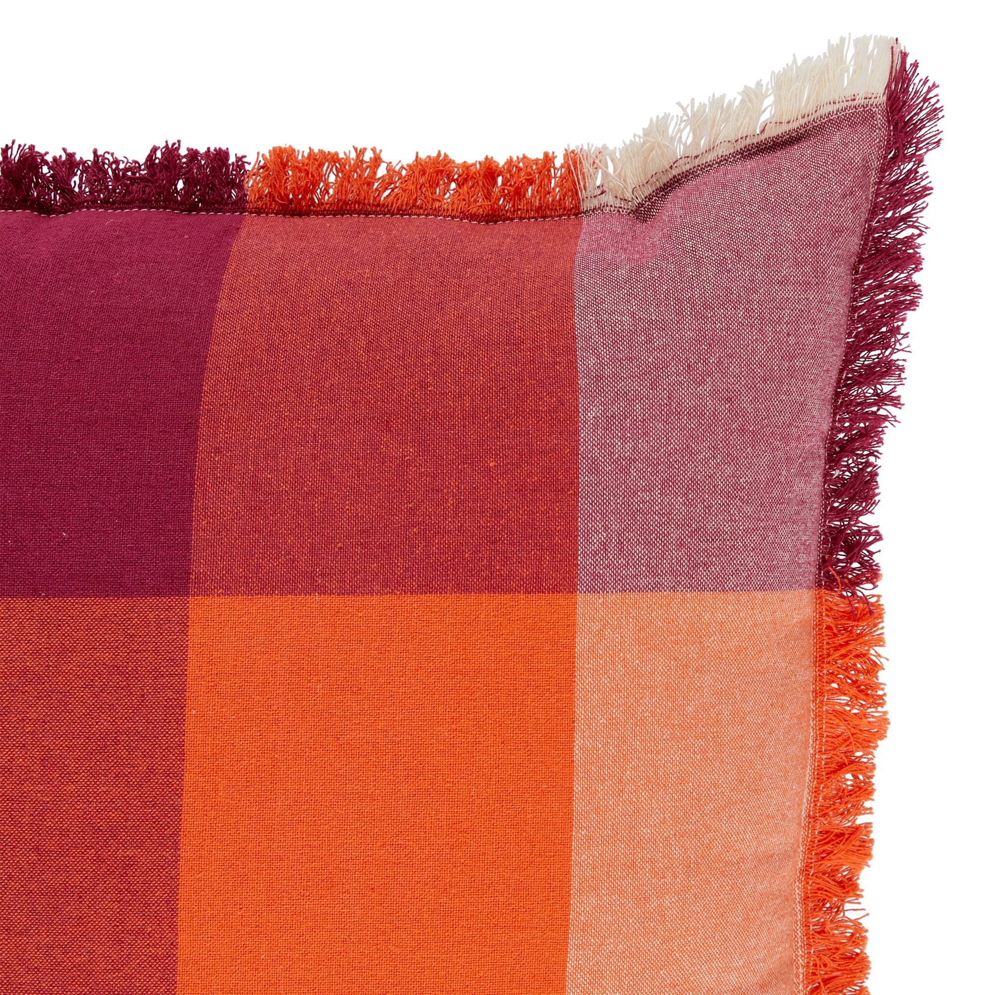 Cojín con flecos Yucatan 45 x 45 cm madras