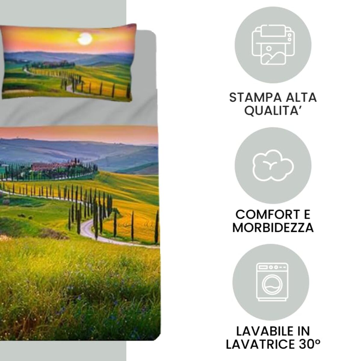 INTRECCI Set Lenzuola Singolo in Cotone, Stampa Alta Qualità, Lenzuolo Sotto + Lenzuolo Sopra + 1 Federa, Comfort, Morbidezza, per Pelli Sensibili, non Stringe in Lavatrice. Fantasia: Spring Dogs