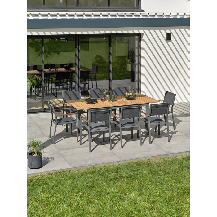 ORSINO - Ensemble repas de jardin 8 places - Acacia