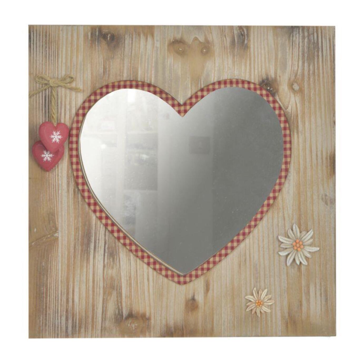 Specchio Tirolo cuore cm35x35x2