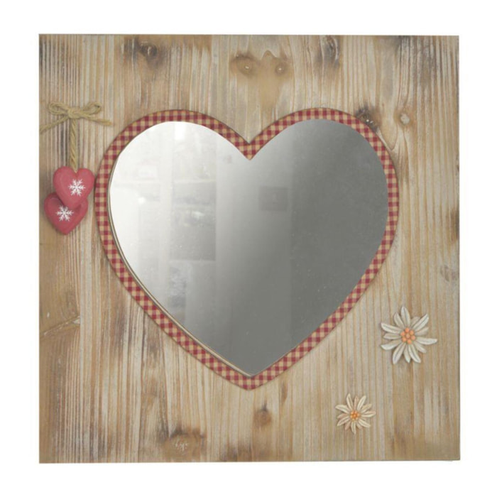 Specchio Tirolo cuore cm35x35x2