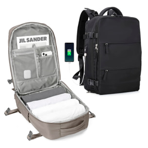 Zaino da viaggio per cabina ad alta capacità con multicompartimento (calzature, abbigliamento, portatile).