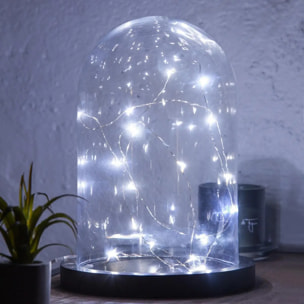Guirlande "Anya" 20 microLED à pile argent blanc froid L190cm