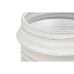 Macetero Ceramica Blanco 28x28x23 Cm