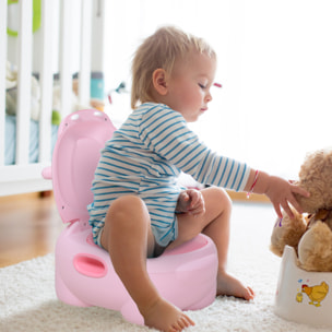 Inodoro Infantil con Forma de Hipopótamo Rosa