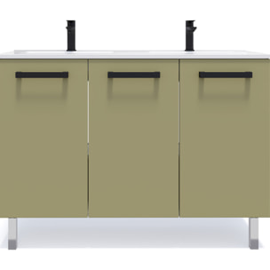 Meuble salle de bain double vasque 3 portes - CHELSEA