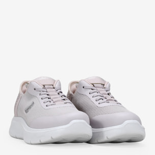 Zapatillas deportivas rosas con cordones elásticos