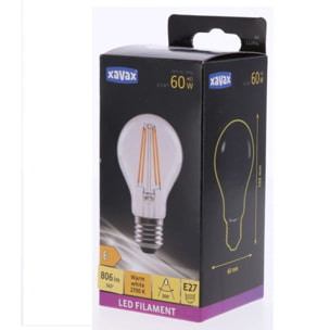 Ampoule XAVAX LED E27 6.5W CLAS