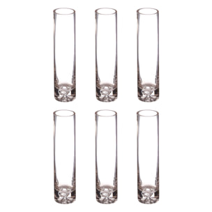 Pacchetto di 6 vasi ovali in cristallo
