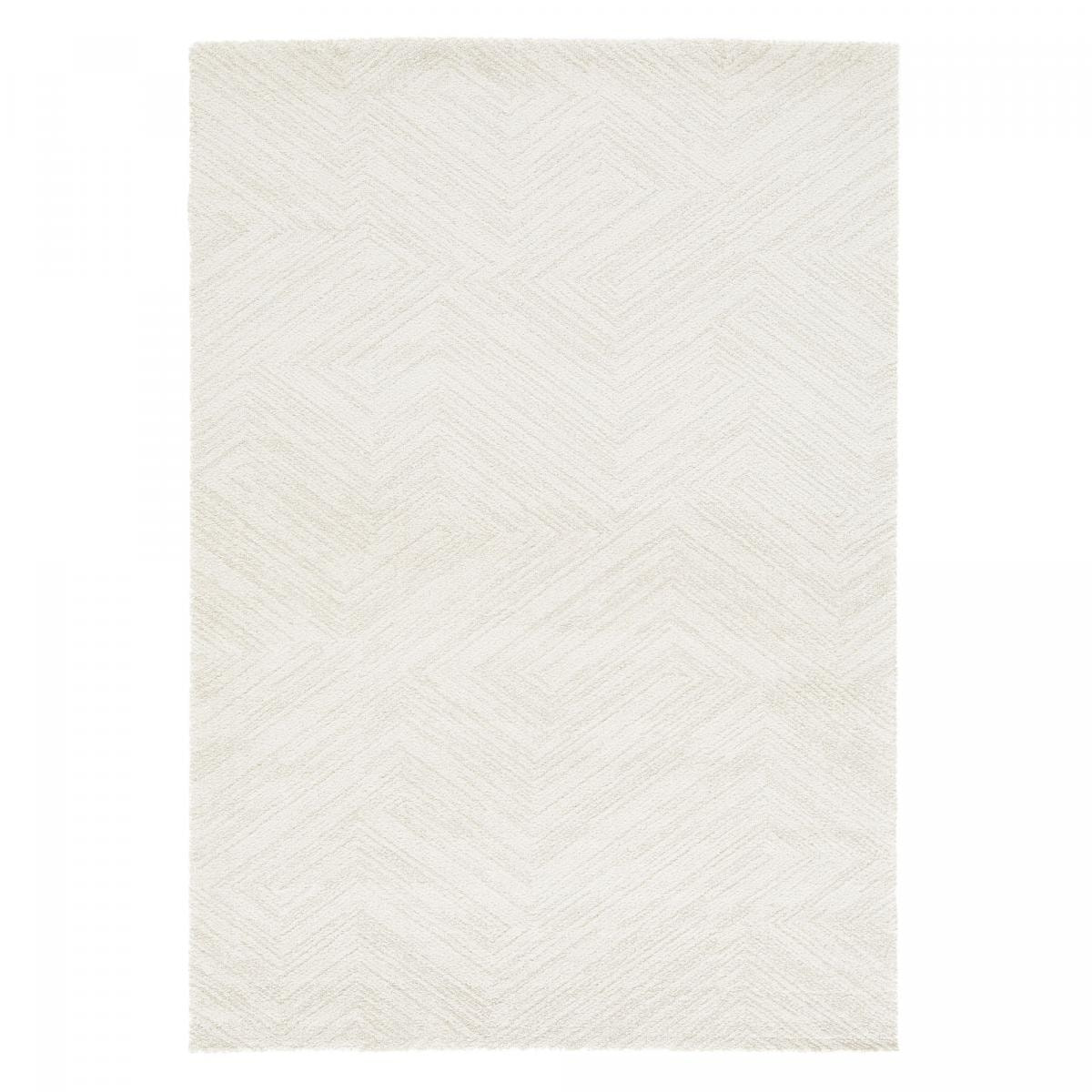 Tapis salon et chambre tissé motif faux uni NIMI